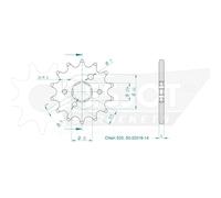 ESJOT catena pinion, 14 denti