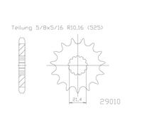 ESJOT catena pinion, 17 denti