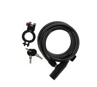 esKapad Antifurto per bicicletta a spirale, 2 chiavi, 1 supporto, anti-graffio, diametro: 12 mm/L=1,8 m