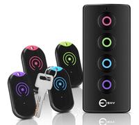 Esky Trova Chiavi, Versione Slim Localizzatore Chiavi LED Trasmettitore Wireless Localizzatore per Chiavi con 4 Ricevitori RF Localizzatore per Animali Domestici Chiavi o Portafogli una Buona