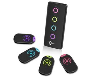 Esky Trova Chiavi, Versione Slim Localizzatore Chiavi LED Trasmettitore Wireless Localizzatore per Chiavi con 4 Ricevitori RF Localizzatore per Animali Domestici Chiavi o Portafogli una Buona