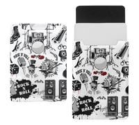 Eslifey 13 Pollici Sottile Custodia Per Laptop Custodia In Pelle Con Chiusura Magnetica, Simboli Relativi A Rock and Roll Custodia In Pelle Microfibra