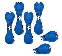 Eslifey 6 segnalibri magnetici a forma di palla da calcio volante, con ali d'angelo, in pelle, accessori per libri, studenti, insegnanti, lettura