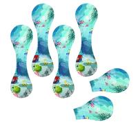 Eslifey 6 segnalibri magnetici, balena marina, meduse, conchiglie, granchio, coralli, paesaggi subacquei, segnalibro in pelle, accessori per libri, studenti, insegnanti, lettura