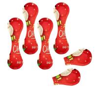 Eslifey 6 segnalibri magnetici con Babbo Natale, renne ed elfi, in pelle, accessori per libri, studenti, insegnanti, lettura