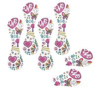 Eslifey 6 segnalibri magnetici, graziosi segnalibri magnetici a forma di chitarra, con scritta "Peace Love", in pelle, accessori per libri, per studenti, insegnanti, lettura