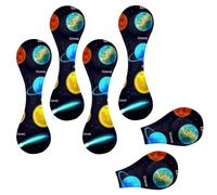 Eslifey 6 segnalibri magnetici, set di icone con cosmo, stelle, pianeti, galassie, segnalibri in pelle, accessori per libri, per studenti, insegnanti, lettura