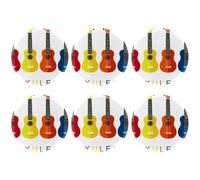 Eslifey 6 spille rotonde colorate per ukulele, 5,6 cm, per artigianato, fai da te, progetti scolastici