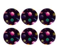 Eslifey 6 spille rotonde da 5,6 cm con spilla, colorate, motivo: pianeta spaziale, per artigianato, fai da te, progetti scolastici