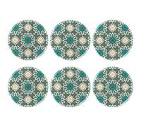 Eslifey 6 spille rotonde da 5,6 cm con spilla, senza cuciture, colorate, motivo mandala, per artigianato, spille fai da te, progetti scolastici