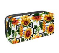 Eslifey Astuccio per matite, con scritta in inglese "Around the World on Bike", grande capacità, astuccio per cancelleria, Multicolore 10., 2.3x8.2x3.9in/6x21x10cm, Beauty Case