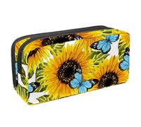 Eslifey Astuccio per matite, fenicottero con cappello di Natale con motivo a cuore e bastoncini di zucchero, grande capacità, astuccio per cancelleria, Multicolore 6., 2.3x8.2x3.9in/6x21x10cm, Beauty