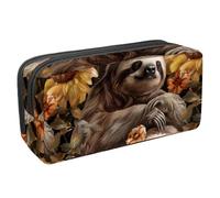 Eslifey Astuccio per matite, grande capacità, con bradipo e albero della foresta, Multicolore 10., 2.3x8.2x3.9in/6x21x10cm, Beauty Case