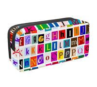 Eslifey Astuccio per matite, grande capacità, con lettere dell'alfabeto, Multicolore 1., 2.3x8.2x3.9in/6x21x10cm, Beauty Case