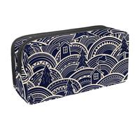 Eslifey Astuccio per matite, grande capacità, con motivo di squali bianchi e animali marini, Multicolore 6., 2.3x8.2x3.9in/6x21x10cm, Beauty Case