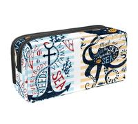 Eslifey Astuccio per matite, grande capacità, con scritta "Love is the Anchor", astuccio per cancelleria e penne, Multicolore 7, 2.3x8.2x3.9in/6x21x10cm, Beauty Case