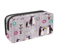 Eslifey Astuccio per matite, gufo, scoiattoli, lumache, noci, rosso, grande capacità, astuccio per cancelleria, portapenne, Multicolore 7, 2.3x8.2x3.9in/6x21x10cm, Beauty Case