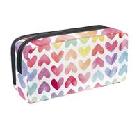 Eslifey Astuccio per matite, motivo a chiave d'amore colorato, grande capacità, astuccio per cancelleria e penne, Multicolore 2., 2.3x8.2x3.9in/6x21x10cm, Beauty Case