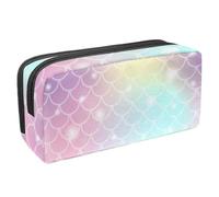Eslifey Astuccio per matite, motivo floreale astratto caleidoscopio verde, grande capacità, astuccio per cancelleria, portapenne, Multicolore 7, 2.3x8.2x3.9in/6x21x10cm, Beauty Case