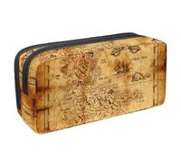 Eslifey Astuccio portamatite, con mappa nautica e bussola marrone, grande capacità, astuccio per cancelleria, portapenne, Multicolore 5., 2.3x8.2x3.9in/6x21x10cm, Beauty Case