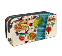 Eslifey Astuccio portamatite, grande capacità, con cuore italiano, astuccio per cancelleria, portapenne, Multicolore 1., 2.3x8.2x3.9in/6x21x10cm, Beauty Case