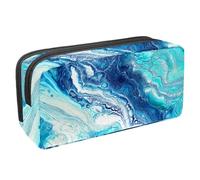 Eslifey Astuccio portamatite, grande capacità, motivo: balena su tavola di legno, con scritta "Dream Higher Than Sky Deeper Ocean", Multicolore 7, 2.3x8.2x3.9in/6x21x10cm, Beauty Case