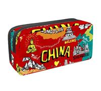 Eslifey Astuccio portamatite, grande capacità, motivo: mappa del continente australiano, astuccio per cancelleria, portapenne, Multicolore 8., 2.3x8.2x3.9in/6x21x10cm, Beauty Case
