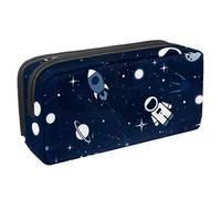 Eslifey Astuccio, Space Man Astronave Rocket Moon Black Hole Stars modello grande capacità astuccio cancelleria penna borsa, Multicolore 1., 2.3x8.2x3.9in/6x21x10cm, Beauty Case