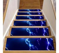 Eslifey Atmosphere Fulmination - Set di 15 gradini per scale in legno, antiscivolo, 76,2 x 20,3 cm, per interni, per cani, bambini, anziani, con adesivo riutilizzabile