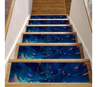 Eslifey Bambini che tengono palloncini in piedi nella tempesta fantasy illustrazione gradini scale per gradini in legno, confezione da 15 pezzi, 76,2 x 20,3 cm, antiscivolo per interni, per scale, per