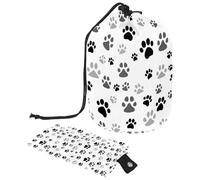 Eslifey Borsa cosmetica con coulisse, borsa da viaggio portatile a forma di barile, alieni spaziali UFO stelle triangolo modello grande capacità impermeabile multifunzionale borsa da toilette secchio,