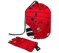 Eslifey Borsa cosmetica con coulisse, borse portatili a forma di barile, borsa da toilette multifunzionale impermeabile con pianoforte di grande capacità, Multicolore, 9.9x6.9in/25.2x17.6cm