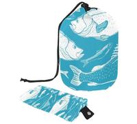 Eslifey Borsa cosmetica con coulisse, borse portatili a forma di barilotto di trucco di viaggio, piccoli fiori lascia la borsa multifunzionale impermeabile dell'attrezzatura da toilette del secchio,