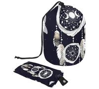 Eslifey Borsa da viaggio per cosmetici, borsa per il trucco, borsa multifunzionale per articoli da toeletta con tasca rotonda per riporre oggetti, acchiappasogni magico galassia, Multicolore 9,