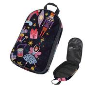 Eslifey Borsa da viaggio per utensili da cucina, borsa da viaggio, borsa portatile polinesiana tribale dorata per barbecue, kit da cucina, Multicolore 13, 14.7x8.74x2.17in/36x22.2x25.5cm, Organizer