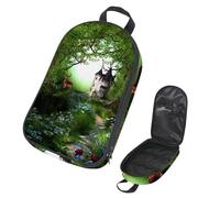 Eslifey Borsa da viaggio per utensili da cucina, con alce nella foresta, borsa portatile per barbecue, kit da cucina, Multicolore 1., 14.7x8.74x2.17in/36x22.2x25.5cm, Organizer per borse