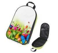 Eslifey Borsa da viaggio per utensili da cucina da campeggio, borsa da viaggio, lilla e farfalla, borsa portatile per barbecue, kit da cucina, Multicolore 12., 14.7x8.74x2.17in/36x22.2x25.5cm