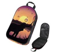 Eslifey Borsa da viaggio per utensili da cucina da campeggio, l'arte di Dophins che nuota in un oceano blu, borsa portatile per barbecue, campeggio, pentole kit da cucina, Multicolore 6