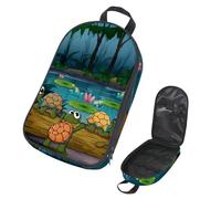 Eslifey Borsa da viaggio per utensili da cucina da campeggio, l'arte di Dophins che nuota in un oceano blu, borsa portatile per barbecue, campeggio, pentole kit da cucina, Multicolore 8