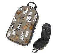 Eslifey Borsa da viaggio per utensili da cucina, organizer da viaggio, motivo mandala frattale scuro glitterato, borsa portatile per barbecue, kit da cucina, Multicolore 12., 14.7x8.74x2.17in