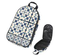 Eslifey Borsa da viaggio per utensili da cucina, organizer da viaggio, motivo mandala frattale scuro glitterato, borsa portatile per barbecue, kit da cucina, Multicolore 4., 14.7x8.74x2.17in