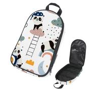 Eslifey Borsa organizer per utensili da cucina da campeggio, squalo pirata divertente, motivo animali marini selvatici, borsa portatile per barbecue, campeggio, pentole kit da cucina, Multicolore 6