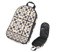 Eslifey Borsa organizer per utensili da cucina da viaggio, blu e bianco, motivo mandala floreale, portatile, per barbecue, campeggio, pentole e utensili da cucina, Multicolore 1., 14.7x8.74x2.17in