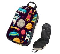 Eslifey Borsa organizer per utensili da cucina da viaggio, colorata, con squalo, stella, vita subacquea, borsa portatile per barbecue, campeggio, pentole, kit da cucina, Multicolore 13