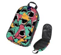 Eslifey Borsa organizer per utensili da cucina da viaggio, con bellissimo motivo con piume di pavone, borsa portatile per barbecue, campeggio, pentole e utensili da cucina, Multicolore 7