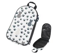 Eslifey Borsa organizer per utensili da cucina da viaggio, con bellissimo motivo con piume di pavone, borsa portatile per barbecue, campeggio, pentole e utensili da cucina, Multicolore 5