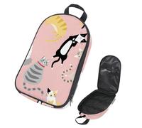 Eslifey Borsa organizer per utensili da cucina da viaggio, con bellissimo motivo con piume di pavone, borsa portatile per barbecue, campeggio, pentole e utensili da cucina, Multicolore 13
