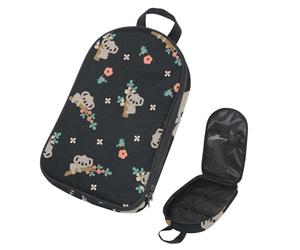 Eslifey Borsa organizer per utensili da cucina da viaggio, con bellissimo motivo con piume di pavone, borsa portatile per barbecue, campeggio, pentole e utensili da cucina, Multicolore 3