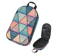 Eslifey Borsa organizer per utensili da cucina da viaggio, con cactus estivi e alberi verdi con motivo cartone animato, borsa portatile per barbecue, campeggio, pentole e utensili da cucina