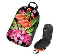 Eslifey Borsa organizer per utensili da cucina da viaggio, con fenicottero rosa, borsa portatile per barbecue, kit da cucina, Multicolore 1., 14.7x8.74x2.17in/36x22.2x25.5cm, Organizer per borse